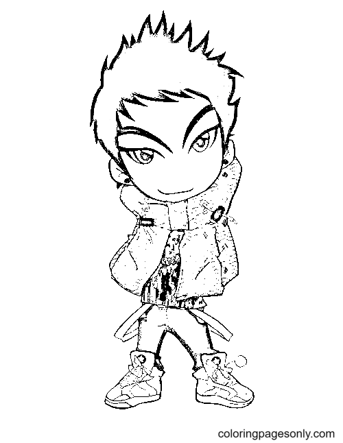 Chibi Top Coloring Pages