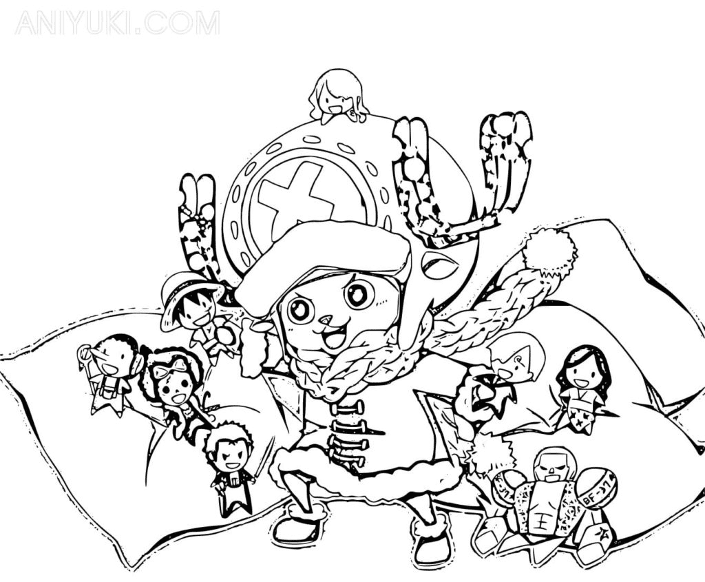 Christmas Tony Tony Chopper Coloring Pages