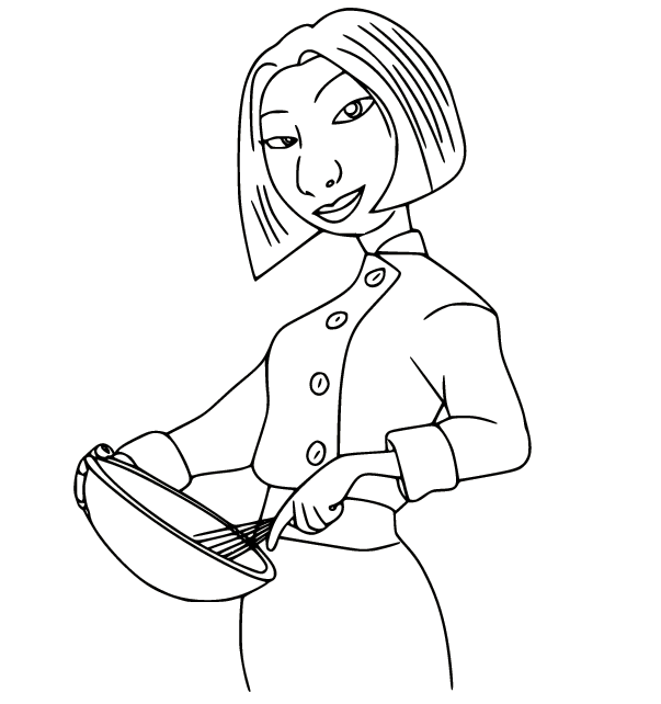 Colette Tatou from Ratatouille Coloring Page