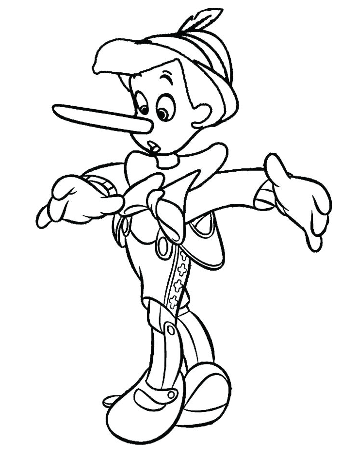 Confused Pinocchio Coloring Page