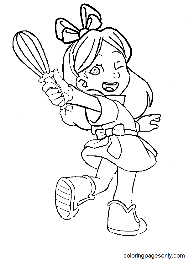 Cute Alice Coloring Pages