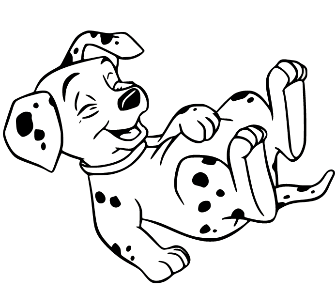 Dalmatian Laughing Coloring Page