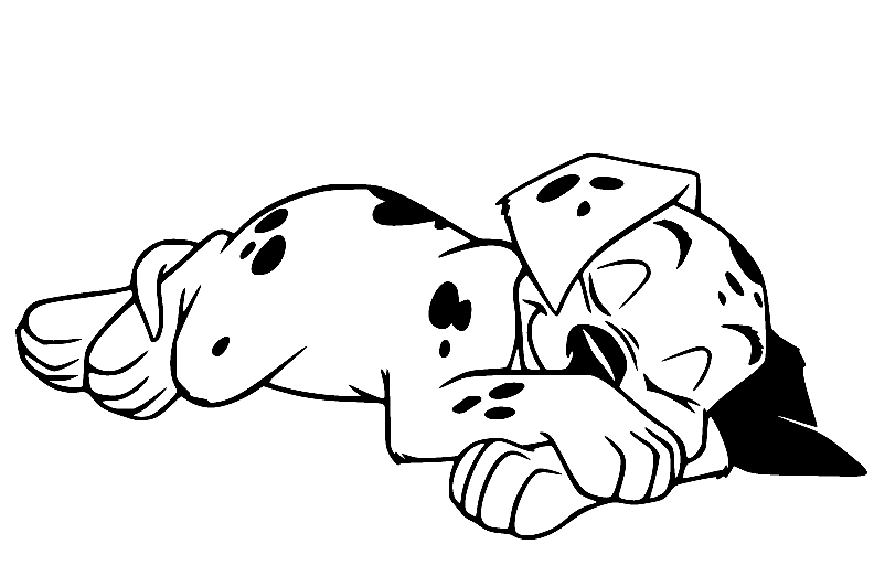 Dalmatian Sleeping Coloring Pages
