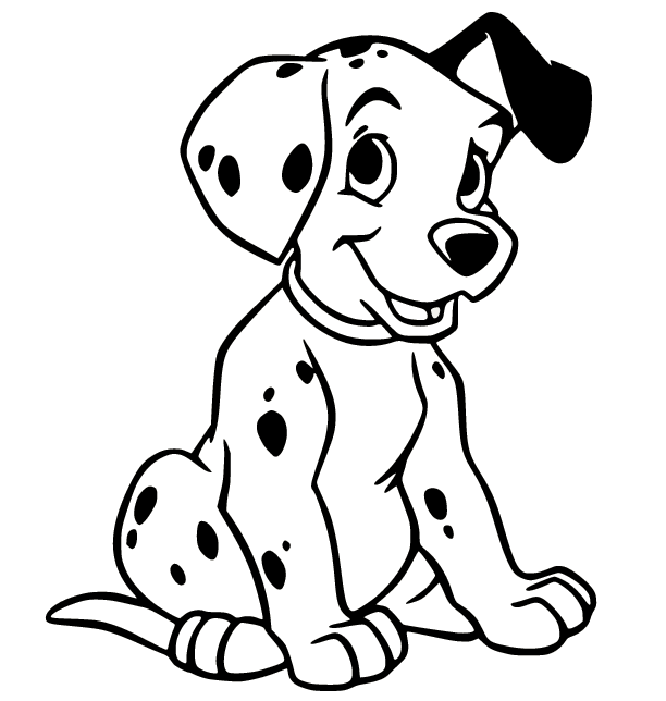 Dalmatian Smiling Coloring Pages