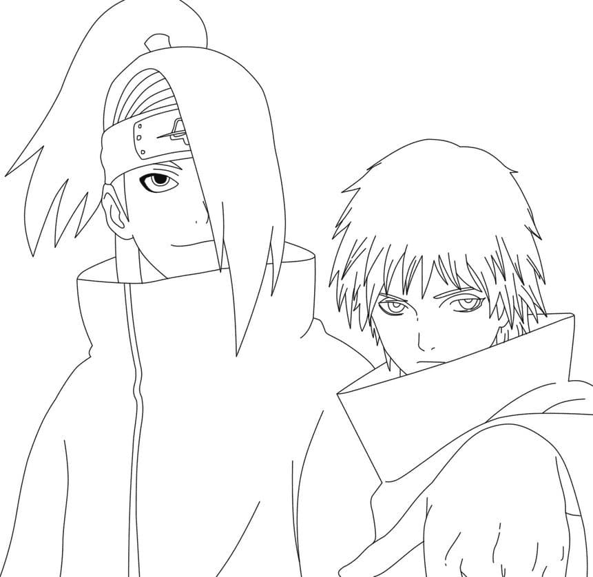 Deidara e Sasori da Akatsuki