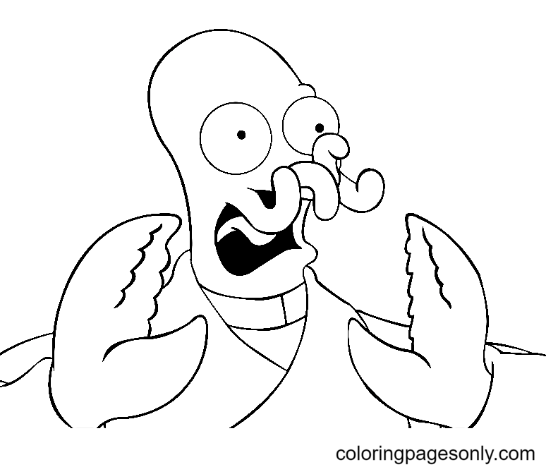 Dr Zoidberg Coloring Page