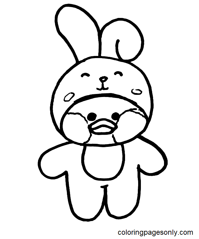 Draw Lalafanfan Duck Coloring Pages