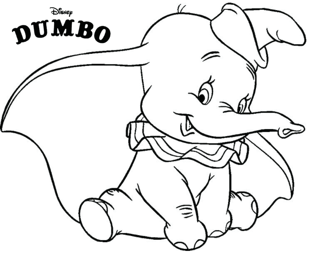Dibujo de Dumbo Disney para colorear
