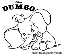 Páginas para Colorir Dumbo