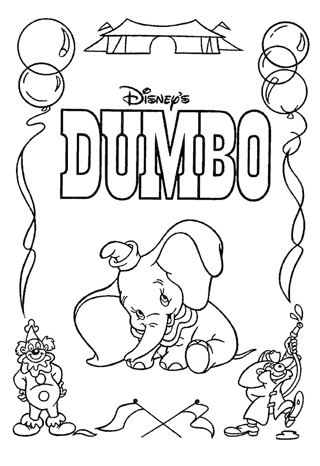 Dumbo Página Para Colorear
