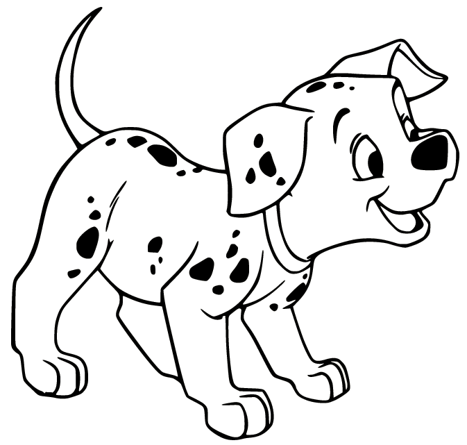 Dynamic Dalmatian Coloring Pages