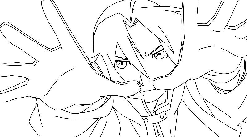 Edward Elric Free Coloring Pages