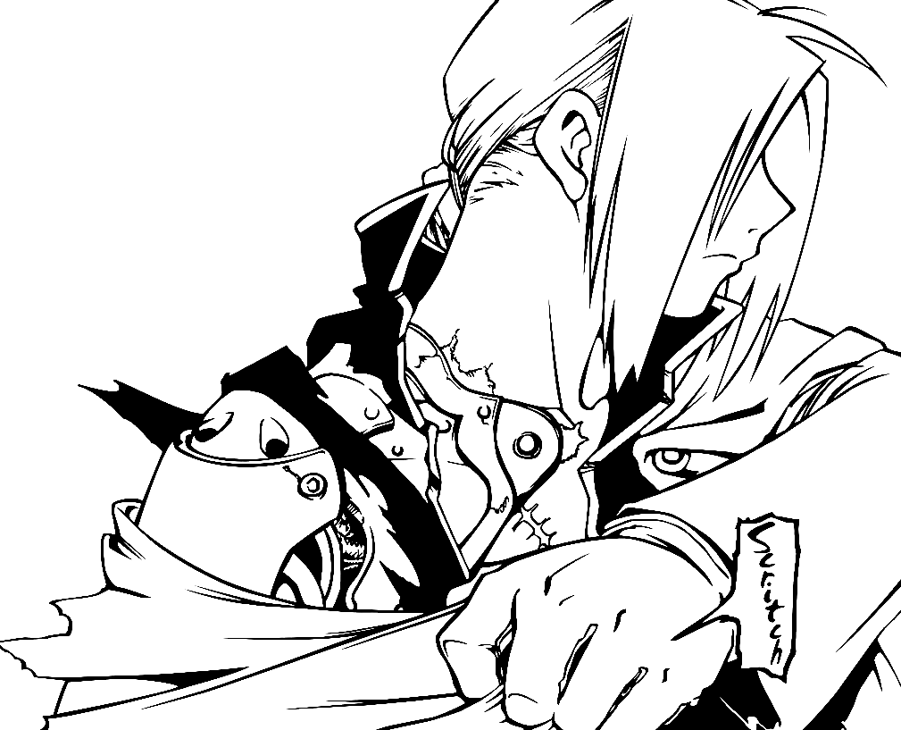 Edward Elric to Print Coloring Page