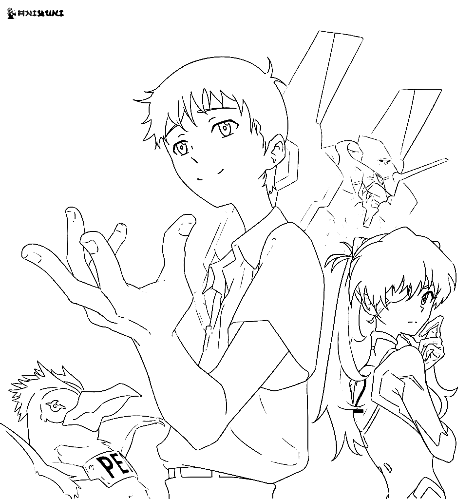 Evangelion Coloring Page