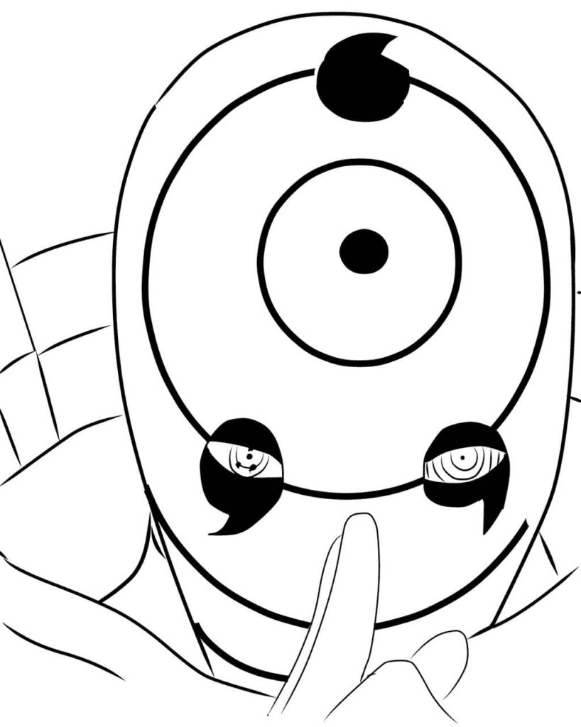 Face Tobi Coloring Pages