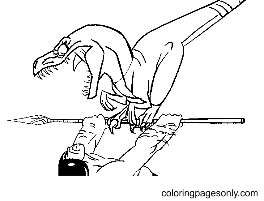 Finghting in Primal Coloring Page