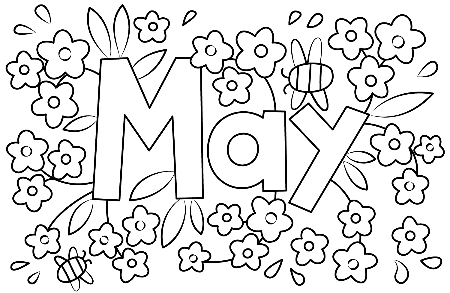 May Flowers Coloring Pages Free Printable Coloring Pages