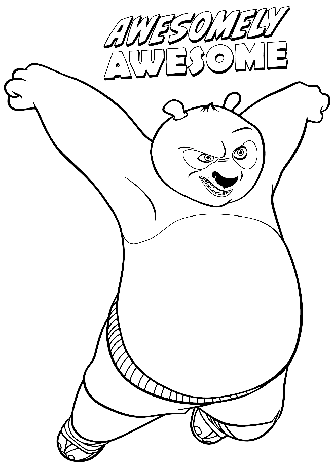 Раскраска Кунг-фу панда для детей