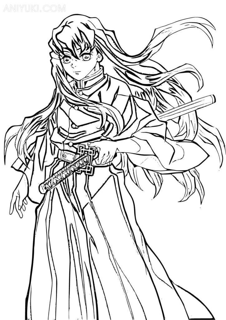 Free Printable Tokito Muichiro Coloring Page Free Printable Coloring 
