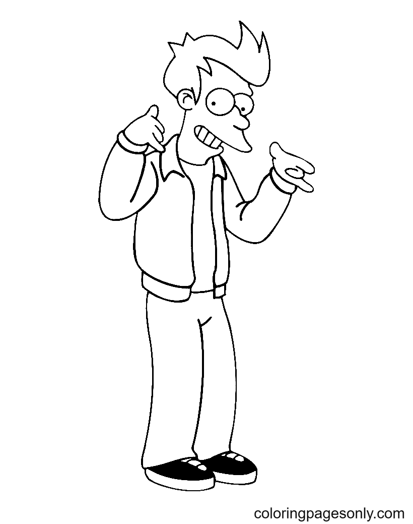 Fry Futurama Coloring Pages