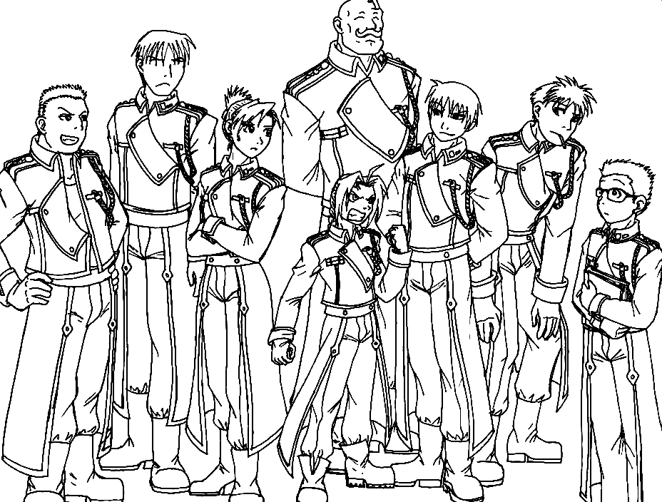Fullmetal Alchemist Anime Coloring Pages