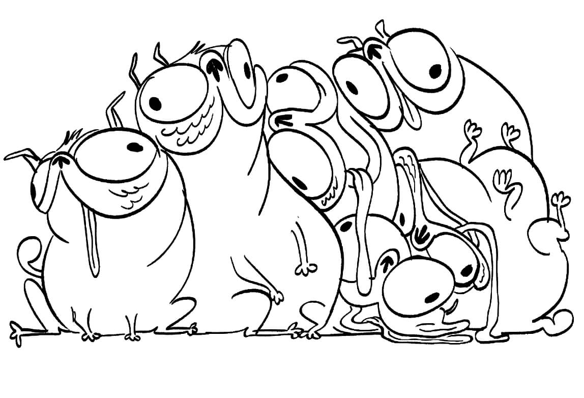 Funny Monchi Coloring Pages