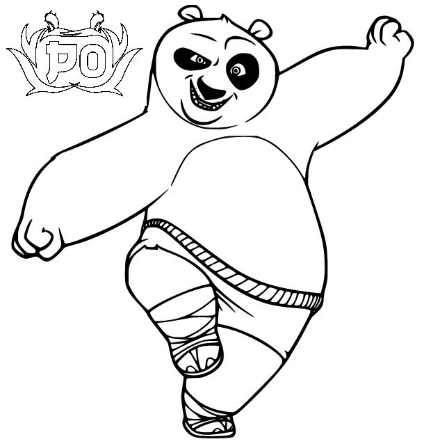 Funny Po Coloring Page