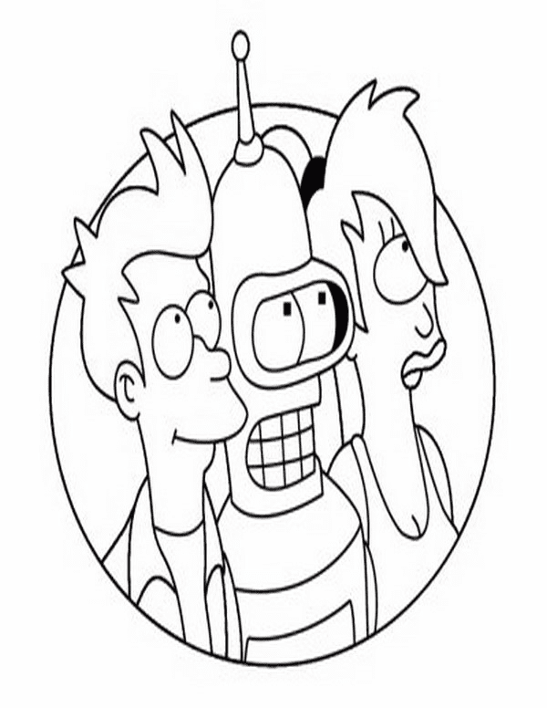 Futurama Free Coloring Pages
