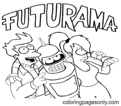 Kleurplaten Futurama