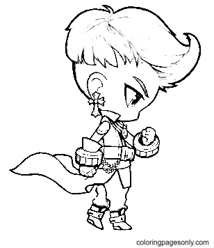 G-Dragon Chibi Coloring Pages