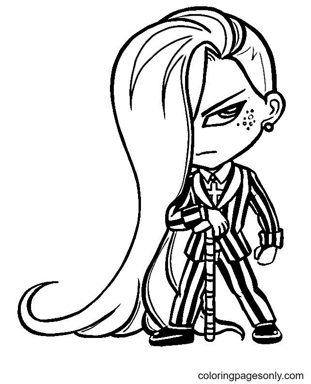 G Dragon Fantastic Baby Chibi Coloring Pages