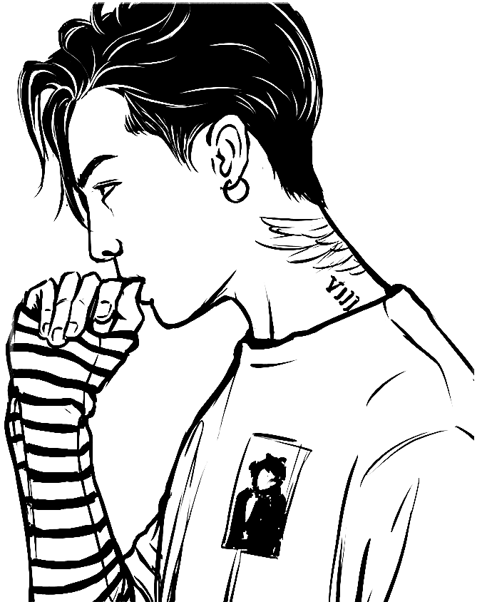 G-Dragon Coloring Page