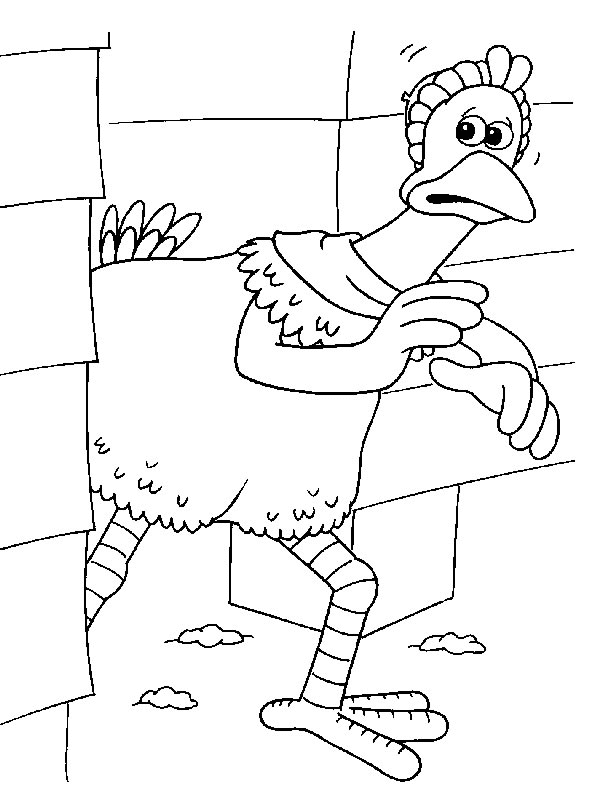 Ginger Escaped from Farm Coloring Page