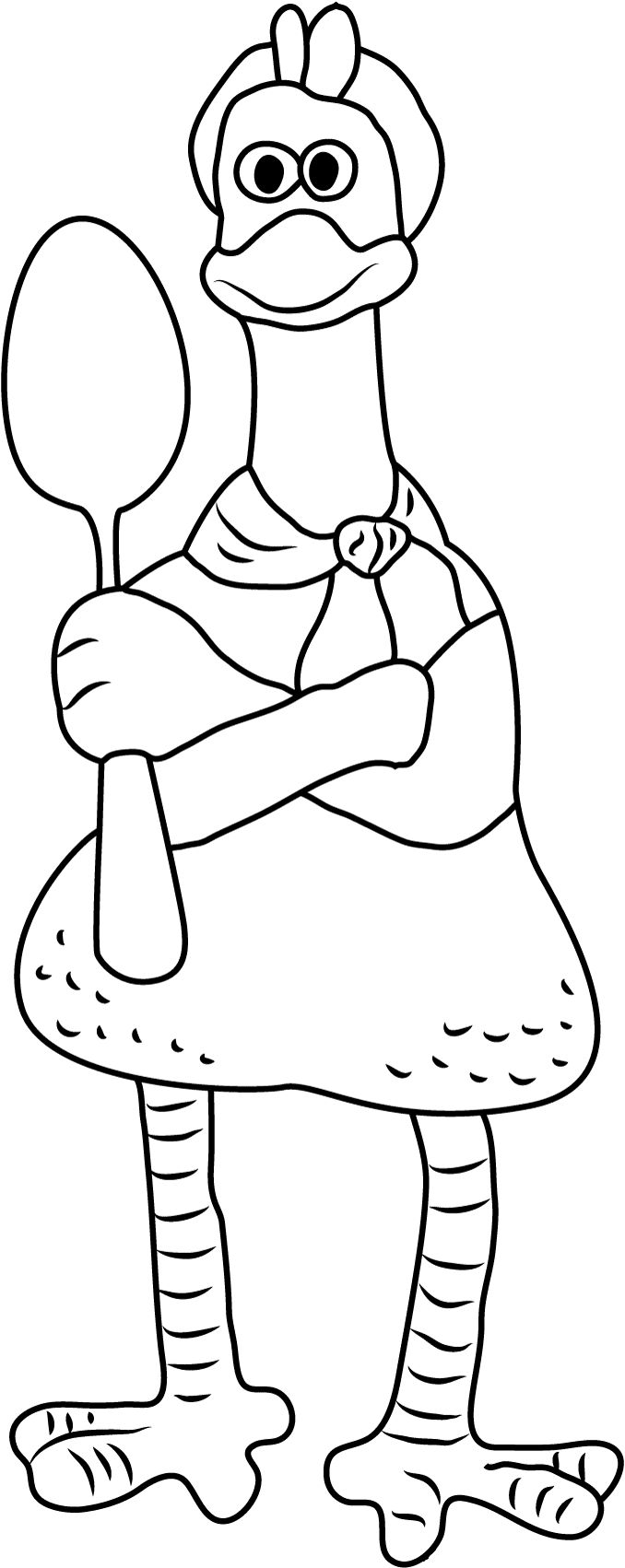 Ginger Holding Spoon Coloring Page