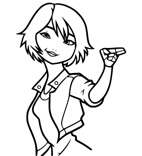 Gogo Tomato from Big Hero 6 Coloring Page