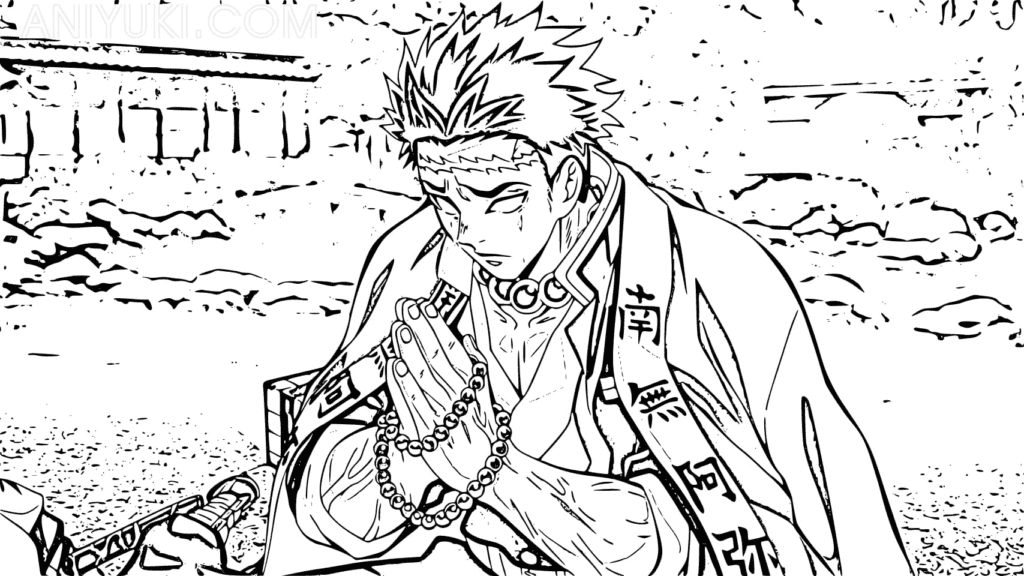 Gyomei Himejima Crying Coloring Pages