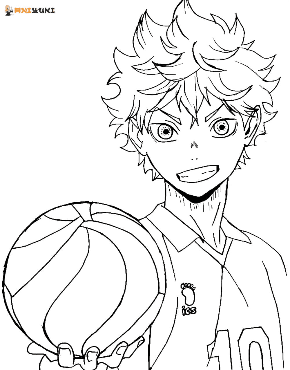 Handsome Hinata Coloring Pages