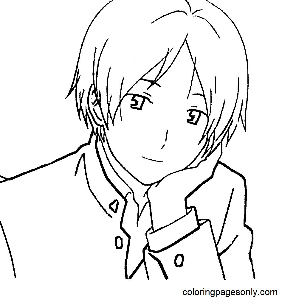 Handsome Natsume Takashi Coloring Pages