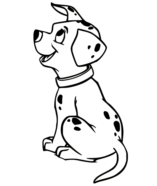 Happy Dalmatian Coloring Pages