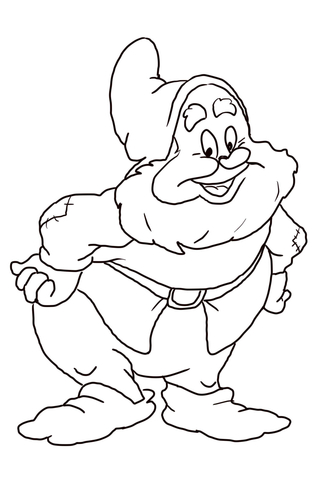 Happy Dwarf Coloring Pages