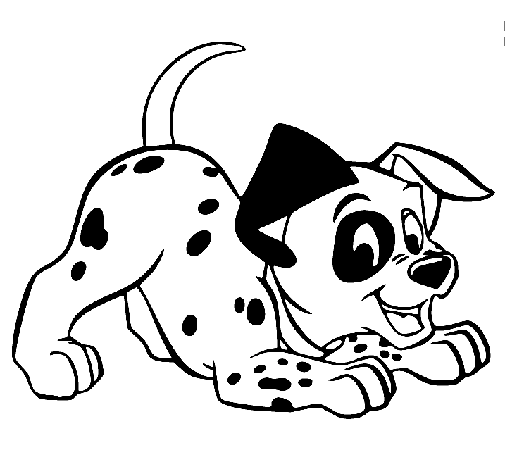 Happy Patch Dalmatian Coloring Page