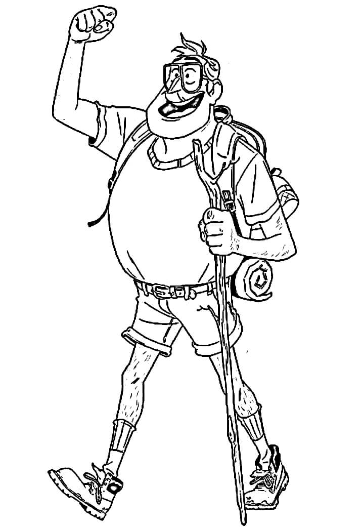 Happy Rick Mitchell Coloring Page