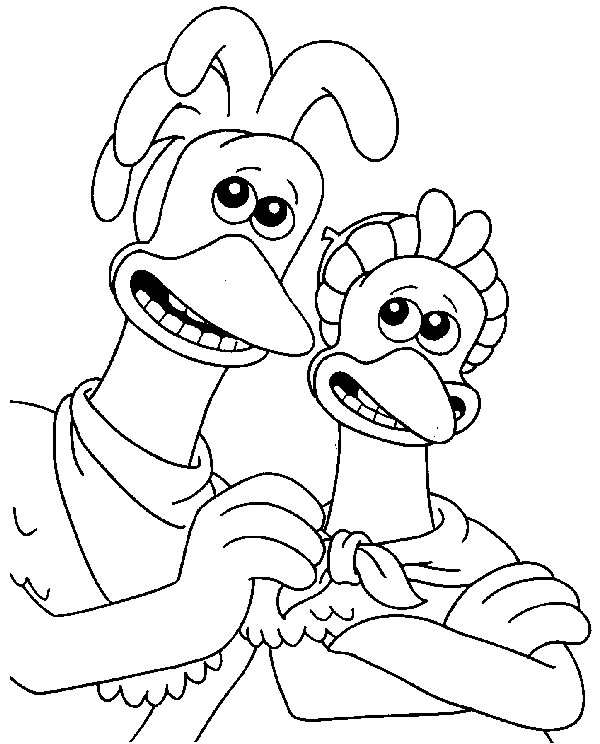 Happy Rocky And Ginger Coloring Page