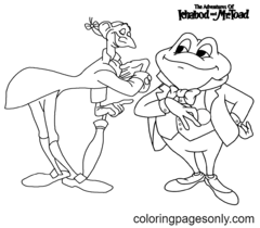Ichabod e Mr. Toad para colorir