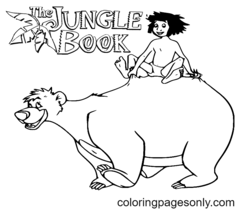 Coloring page - Mowgli com fogo