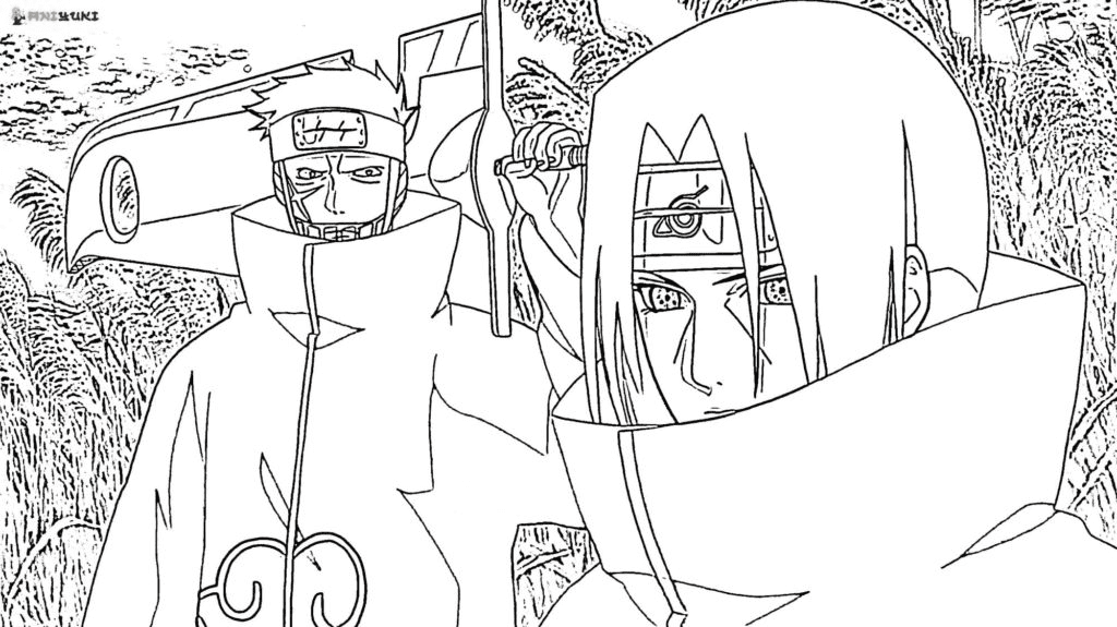 Juzo and Itachi Coloring Page