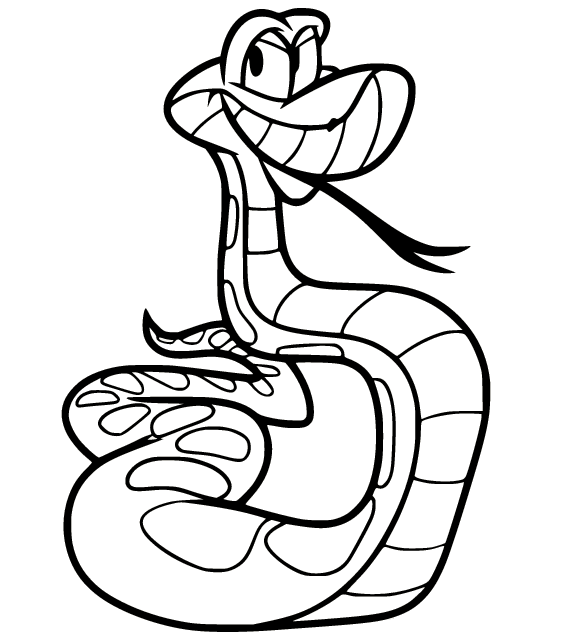 Kaa Coloring Page