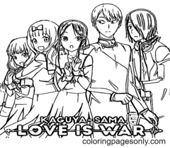 Kaguya-Sama Love is War Desenhos para colorir