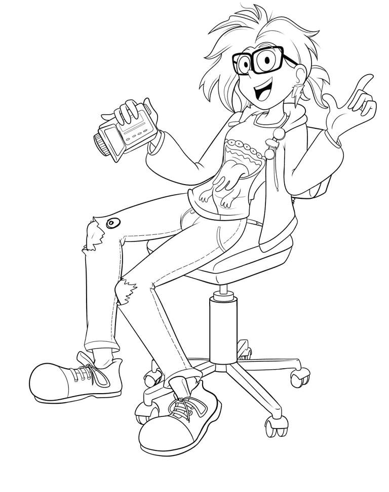 Katie from Mitchells vs the Machines Coloring Pages