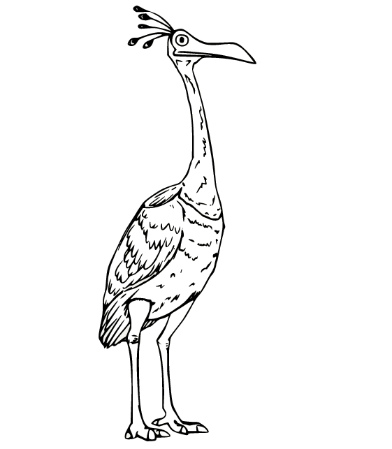 Kevin Bird from Up Coloring Page